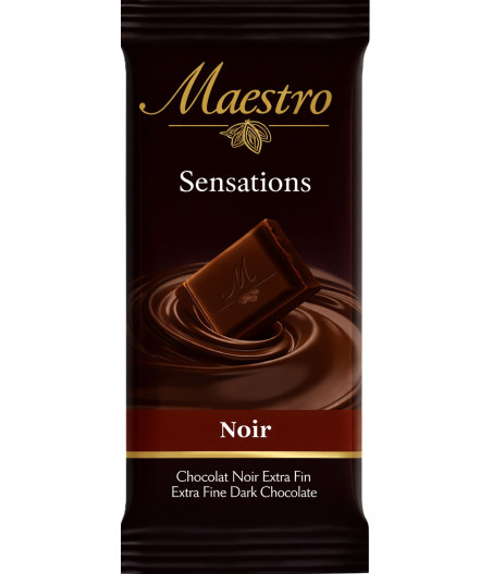 TABLETTE DE CHOCOLAT NOIR EXTRA FIN MAESTRO 90G