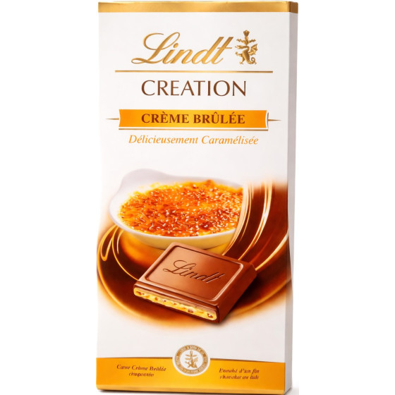TABLETTE DE CHOCOLAT AU LAIT CRÈME BRULÉE LINDT 150G