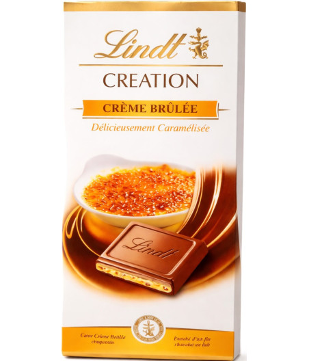 TABLETTE DE CHOCOLAT AU LAIT CRÈME BRULÉE LINDT 150G