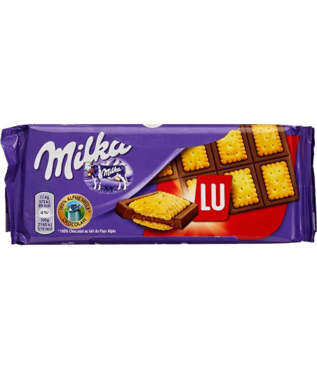 TABLETTE DE CHOCOLAT LU MILKA 2X87G