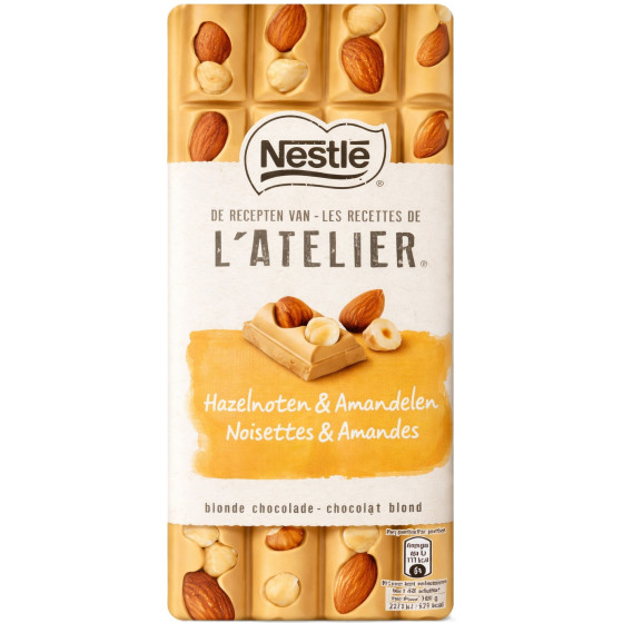 TABLETTE DE CHOCOLAT BLOND CARAMEL NOISETTES NESTLE 195G