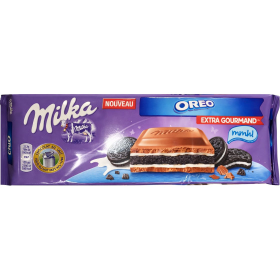 TABLETTE DE CHOCOLAT OREO EXTRA GOURMAND MILKA 300G