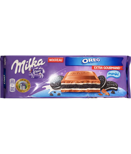 TABLETTE DE CHOCOLAT OREO EXTRA GOURMAND MILKA 300G
