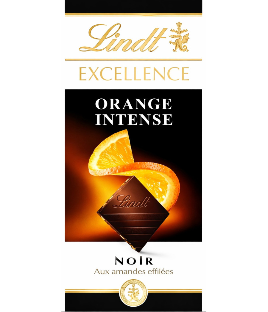 TABLETTE DE CHOCOLAT NOIR EXCELLENCE ORANGE INTENSE LINDT 100G