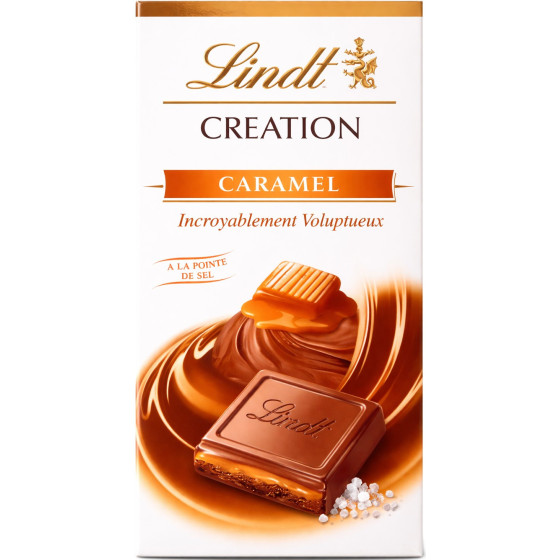 TABLETTE DE CHOCOLAT CARAMEL CREATION LINDT 150G