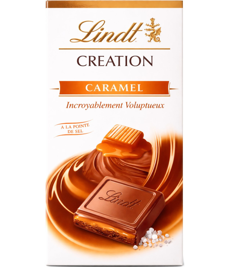 TABLETTE DE CHOCOLAT CARAMEL CREATION LINDT 150G