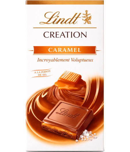 TABLETTE DE CHOCOLAT CARAMEL CREATION LINDT 150G