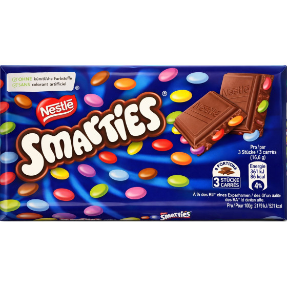 TABLETTE DE CHOCOLAT SMARTIES NESTLE 100G