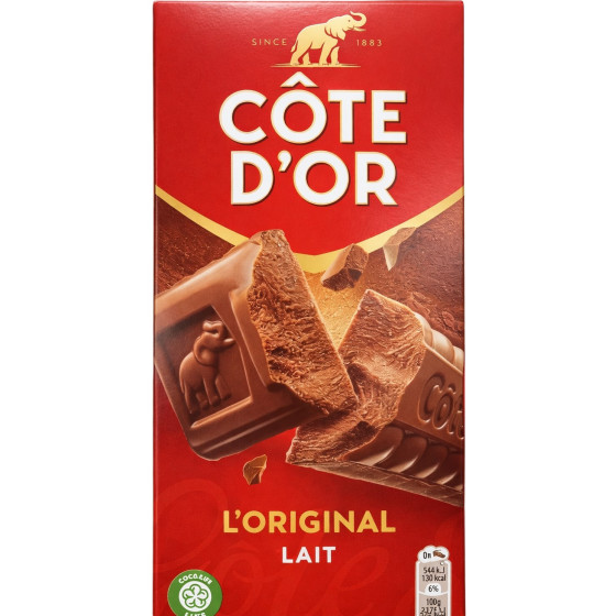 TABLETTE DE CHOCOLAT AU LAIT COTE D'OR 200G