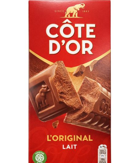 TABLETTE DE CHOCOLAT AU LAIT COTE D'OR 200G