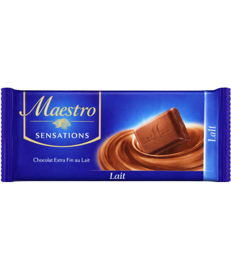 TABLETTE DE CHOCOLAT AU LAIT SENSATIONS MAESTRO 30G