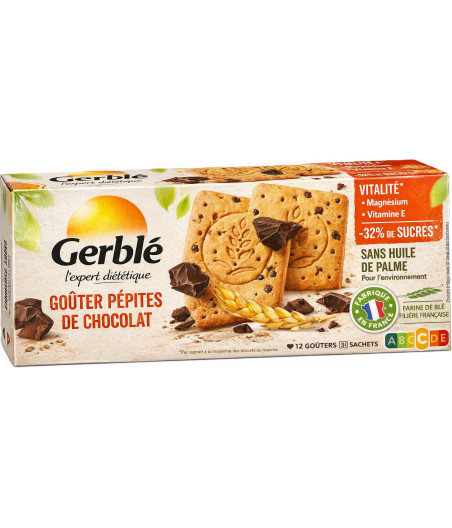 BISCUITS GOUTER PEPITES DE CHOCOLAT GERBLE 250G