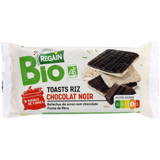 TOASTS DE RIZ NAPPES AU CHOCOLAT NOIR BIO REGAIN 100G