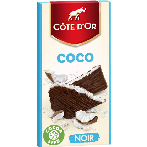 TABLETTE DE CHOCOLAT NOIR COCO COTE D'OR 150G