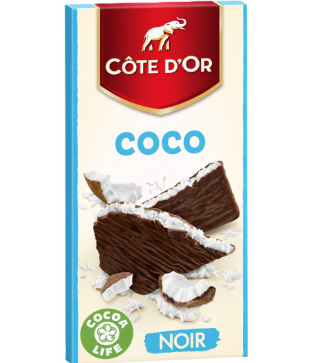 TABLETTE DE CHOCOLAT NOIR COCO COTE D'OR 150G