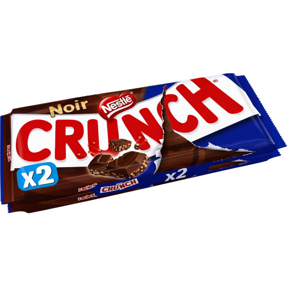 TABLETTE DE CHOCOLAT NOIR CRUNCH NESTLE 2X100G
