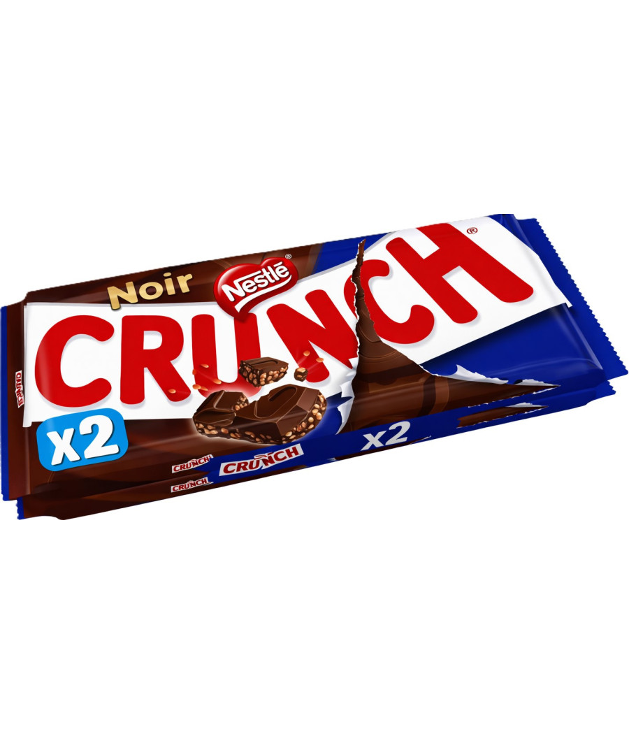 TABLETTE DE CHOCOLAT NOIR CRUNCH NESTLE 2X100G