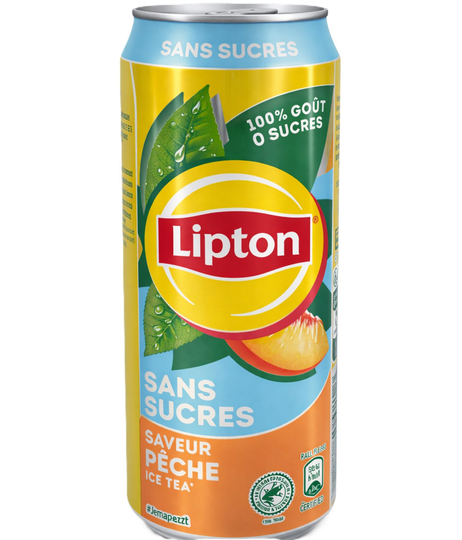 ICE TEA PECHE SANS SUCRE LIPTON 33CL