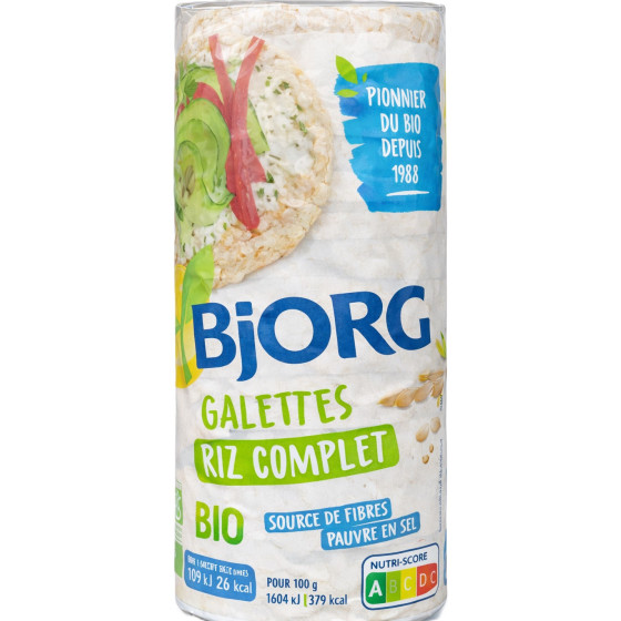 GALETTES RIZ COMPLET BIO BJORG 130G