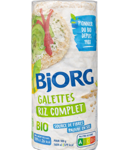 GALETTES RIZ COMPLET BIO BJORG 130G