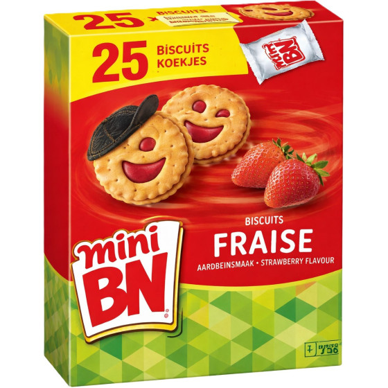 MINI BISCUITS FRAISE BN 175G