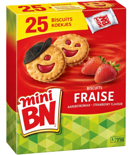 MINI BISCUITS FRAISE BN 175G
