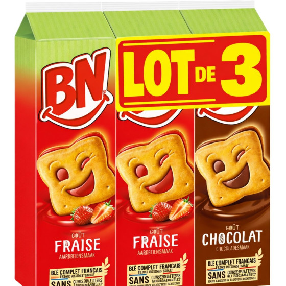 BISCUITS GOUT CHOCOLAT ET FRAISE BN 885G