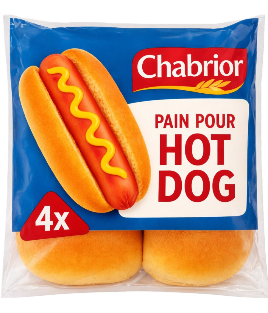 PAIN POUR HOTDOG CHABRIOR 300G