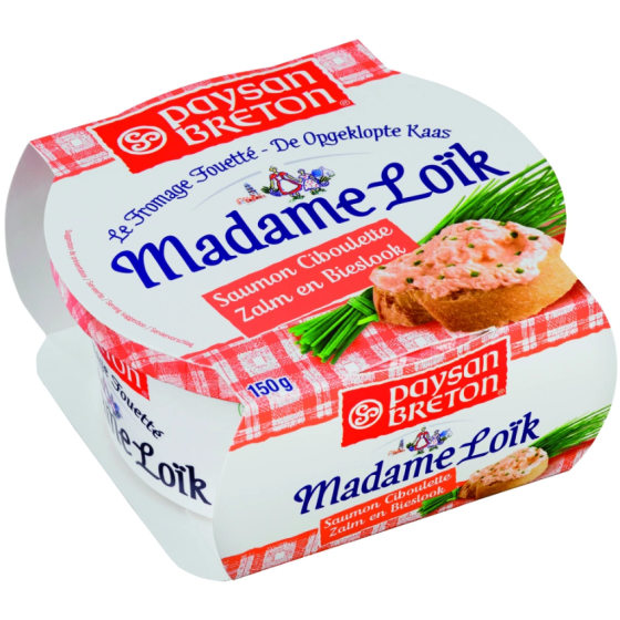 FROMAGE FOUETTE PAYSAN BRETON MADAME LOIK SAUMON CIBOULETTE  150G