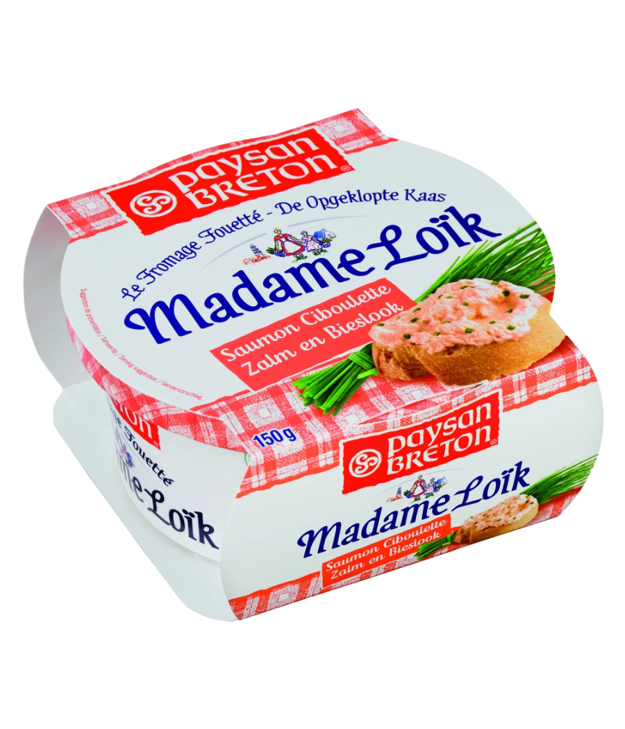 FROMAGE FOUETTE PAYSAN BRETON MADAME LOIK SAUMON CIBOULETTE  150G