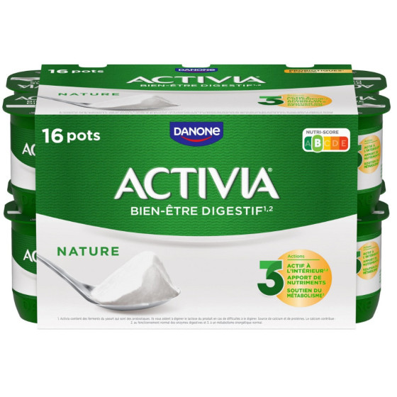 YAOURTS ACTIVIA BIFIDUS NATURE DANONE 16X125G