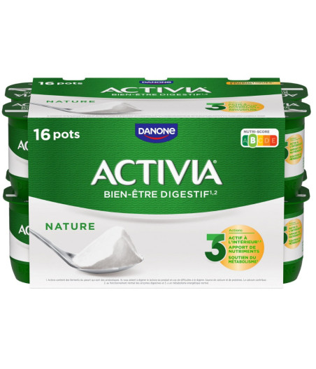 YAOURTS DANONE ACTIVIA BIFIDUS NATURE 16X125G
