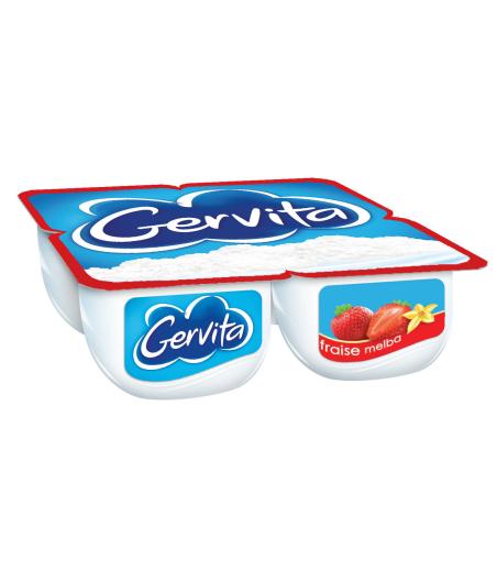 GERVITA YAOURT MOUSSE FRAISE MELBA 4 X 100 G