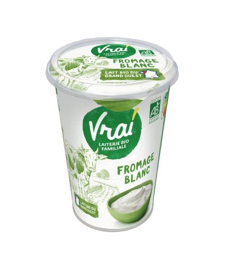 VRAI FROMAGE BLANC AU LAIT DE VACHE BIO 3.6% MG 500 G