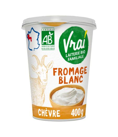 VRAI FROMAGE BLANC AU LAIT DE CHEVRE BIO 5.6% MG 400 G