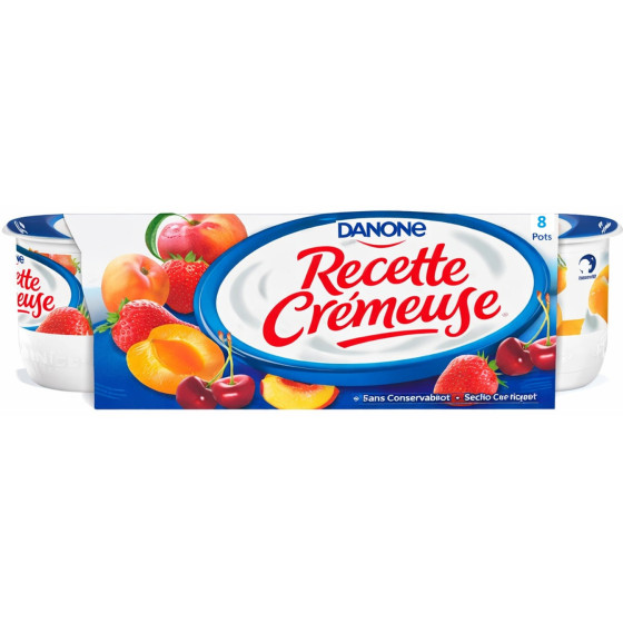 YAOURTS DANONE RECETTE CREMEUSE 8X125G