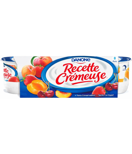 YAOURTS DANONE RECETTE CREMEUSE 8X125G