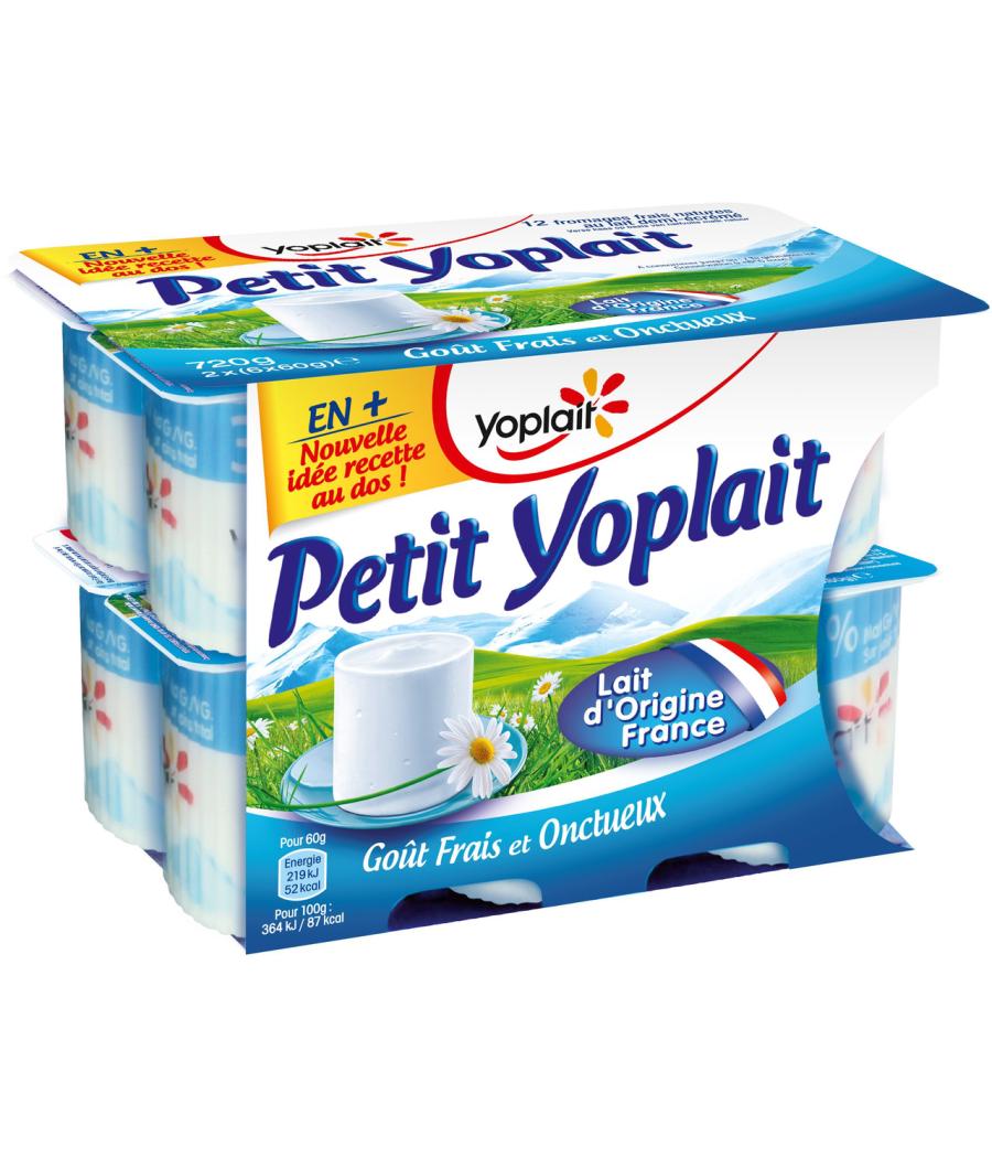 YOPLAIT PETIT AU LAIT DEMI ECREME 12X60 G