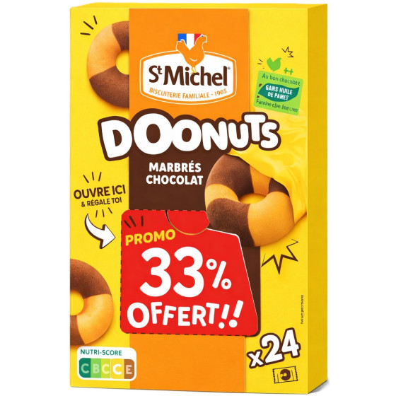 GATEAUX DOONUTS MARBRES CHOCOLAT ST MICHEL 720G
