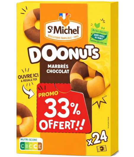 GATEAUX DOONUTS MARBRES CHOCOLAT ST MICHEL 720G