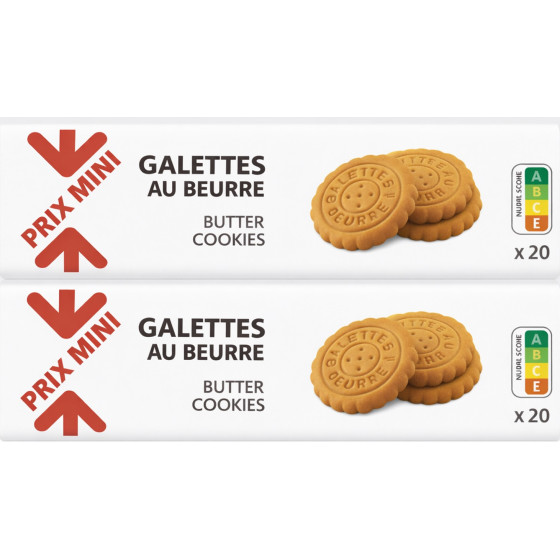 BISCUIT GALETTES AU BEURRE PRIX MINI 2X125G