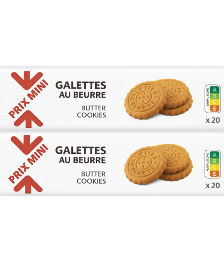 BISCUIT GALETTES AU BEURRE PRIX MINI 2X125G