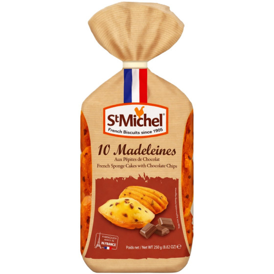 MADELEINES AUX PEPITES DE CHOCOLAT ST MICHEL 250G
