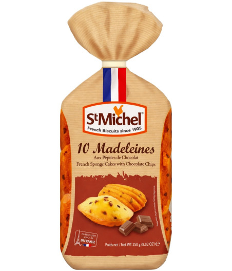 MADELEINES AUX PEPITES DE CHOCOLAT ST MICHEL 250G