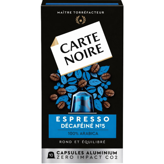 CAFE CAPSULES ALUMINIUM ESPRESSO CARTE NOIR 5,5G