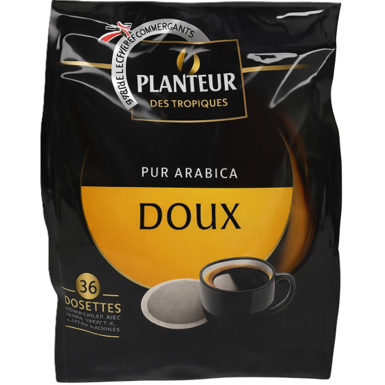 CAFE DOUX PUR ARABICA 36 DOSETTES PLANTEUR DES TROPIQUES 250G