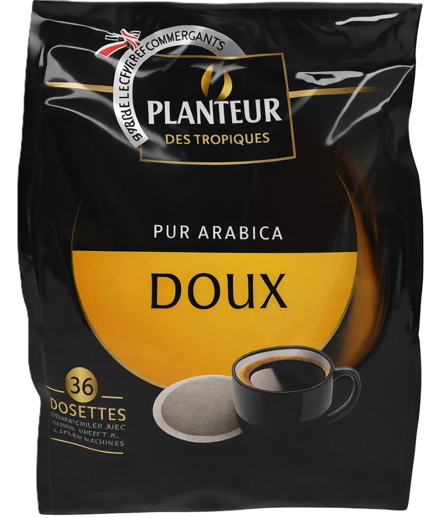 CAFE DOUX PUR ARABICA 36 DOSETTES PLANTEUR DES TROPIQUES 250G