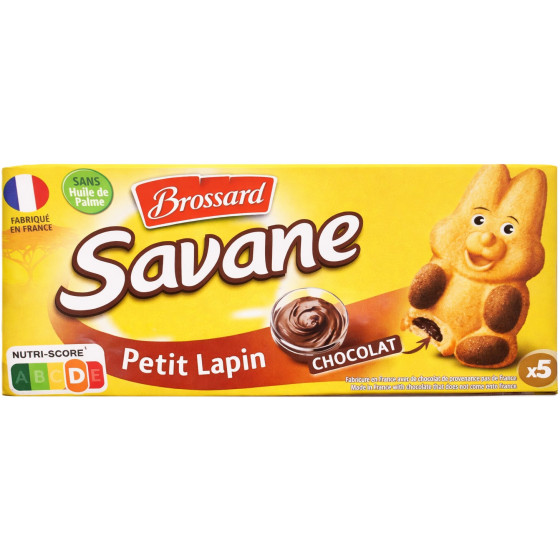 GATEAU SAVANE PETIT LAPIN AU CHOCOLAT BROSSARD 150G
