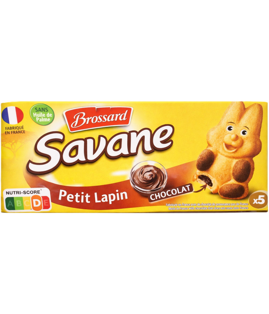 GATEAU SAVANE PETIT LAPIN AU CHOCOLAT BROSSARD 150G