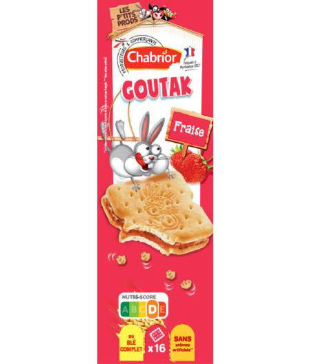 16 FOURRES CARRES FRAISE GOUTAK 295G